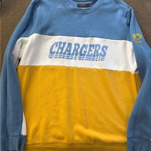 Chargers Multi Striped Crewneck